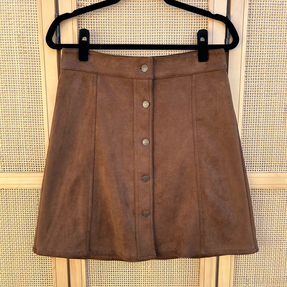 Chaps Suede A-Line Skirt